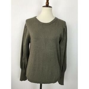 M Magaschoni Pullover Bishop Sleeve Sweater